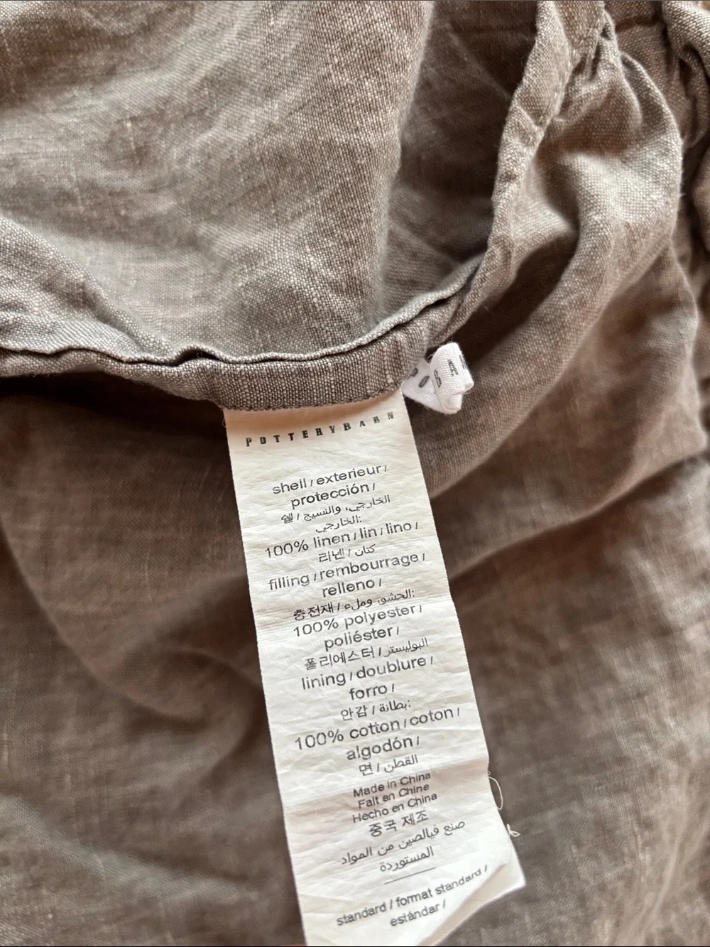 Pottery Barn Linen Quilt and Sham